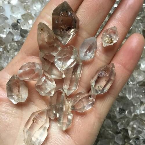 1pc Top Quality Herkimer Diamond Quartz Crystal Double Point Mineral Specimens wicca Healing
