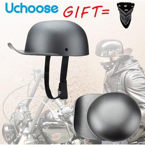 2021 New Open Face Half Motorcycle Vintage Retro Helmet Motorbike Baseball Cap Helmets Motor Bike Riding Motocross Men Women