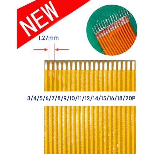 5 pcs FPC FFC Flexible Flat Cable 1.27mm Pitch 3/4/5/6/7/8/9/10/12/14 pin
