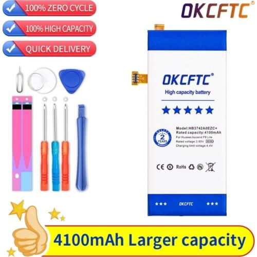 For Huawei P8 Lite battery 4100mAh HB3742A0EZC+ Original New Replacement Battery accumulators For Huawei P8 Lite In stock