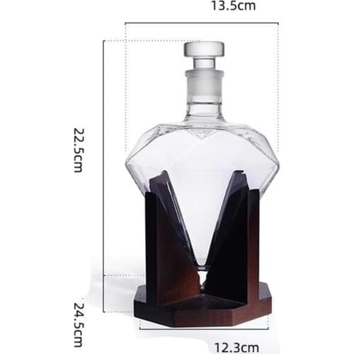 Diamond Whiskey Decanter Luxurious Bourbon Wine Pourer Cocktail Glass Holder