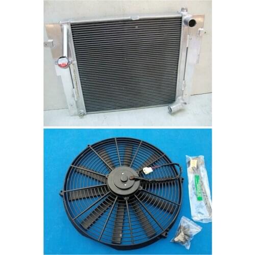 Aluminum radiator & Fan for MAZDA RX-7 RX7 FC S5 13B MT 89 90 91 1989 1990 1991