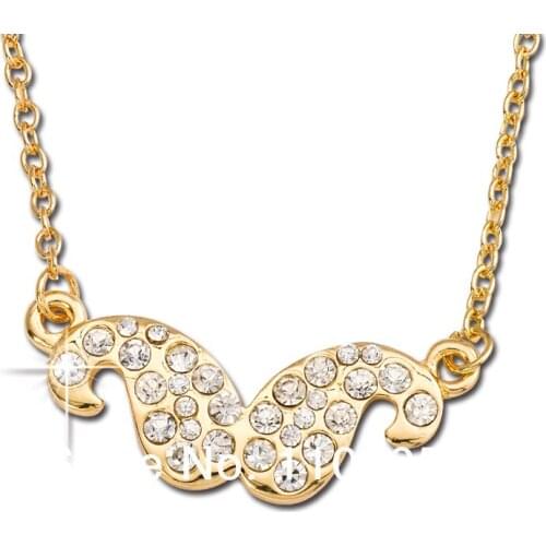 Free shipping New Products Lovely Beard Necklace Fashion Jewelry for women Beautiful Rhinestongs Necklace T1321