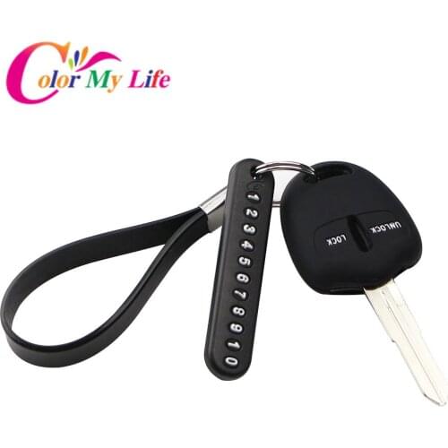Car Key Chain Keychain Telephone Number Card for Peugeot 307 308 3008 2008 408 508 4008 Fiat Punto 500 500L Bravo Renault Captur