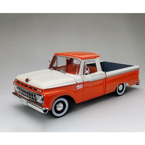 Diecast 1:18 Alloy Pickup Truck Car Model Ford F-100 1965 Adult Collection Souvenir Ornaments Display Vehicle Toys Gifts