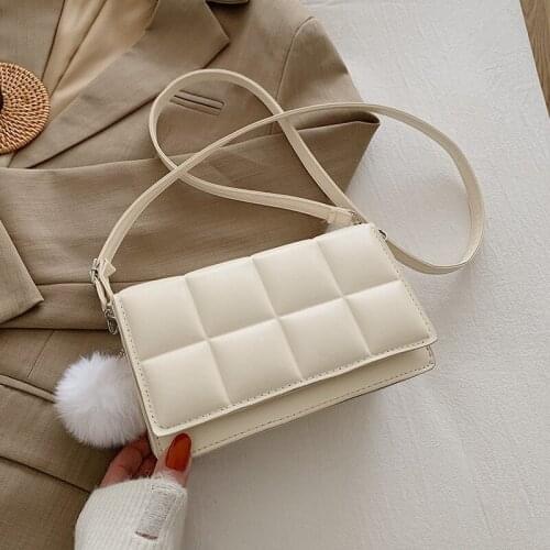 Womens Cross carrying Lingge small fragrance 2021 new style versatile one shoulder small square bag