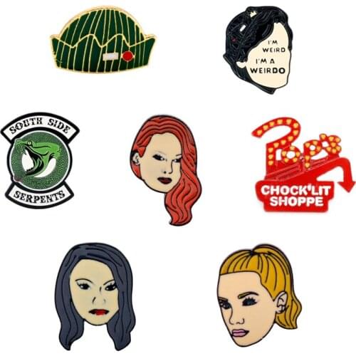Enamel Pin Brooch TV Show Riverdale Brooches Cute Feature Self-Rescuing Princess Shape Jewelry Badge Lapel Pins Brooch Gift