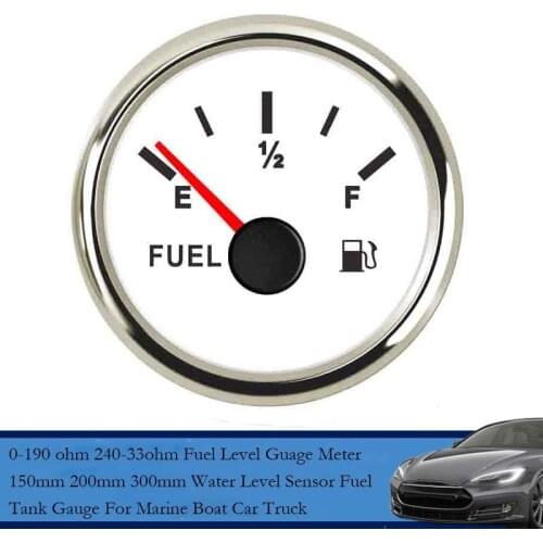 0-190 ohm 240-33ohm Fuel Level Guage Meter 150mm 200mm 300mm Water Level Sensor Fuel Tank Gauge For Marine Boat Car Truck