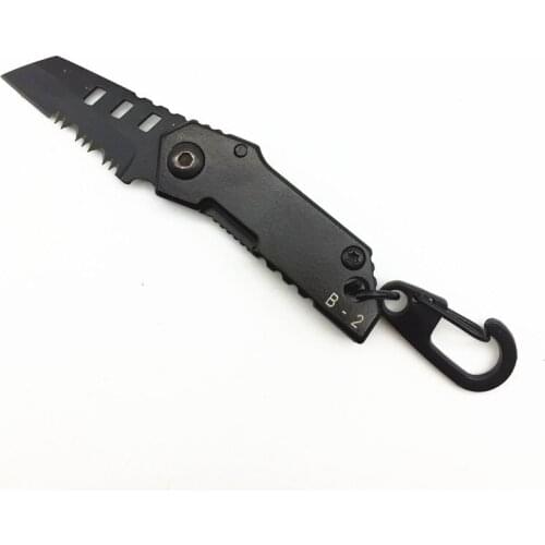 Outdoor Tactical Camping Hunting Survival Pocket Folding Knife Mini Carabiner Knife Box Parcel Fold Pare Blade Camp Open Multi
