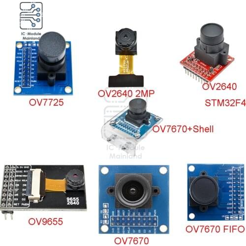 Camera Module OV7725 OV2640-2MP OV2640-STM32F4 OV9655 OV7670 OV7670 with FIFO Shell Camera Module for Arduino