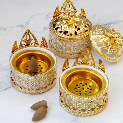 Muslin Backflow Incense Burner Eid Plating Incense Burner Traditional Fort Home Decorative Ornaments Home Decor Incense Bowl