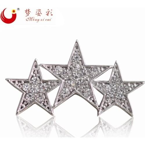 MZC Vintage Retro 3 Stars Brooch Cheap Brooches for Womens Male Suit Broche Korean Trendy Exquisite Sweet Brosche Bijoux Femme