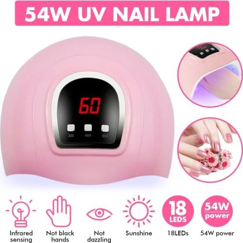Mr Chem 54W UV LED Nail Lamp For Manicure Set UV Gel Polish Dryer Varnish Soak Off Nails 30s/60s/90s Auto Sensor Manicure Tool