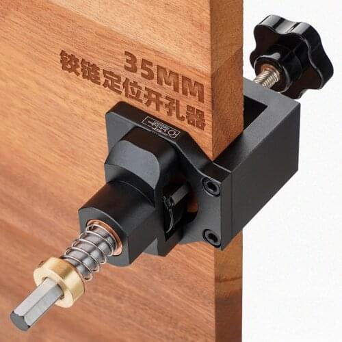 35MM Cup Style Hinge Boring Jig Drill Guide Set Door Hole Template Woodworking Tools DIY