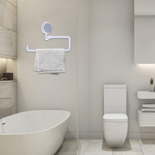 New Wall Mounted Paper Holder ABS Roll Paper Holder Rack For Kitchen Wrap Film Roll Bathroom Towel Hanger Self