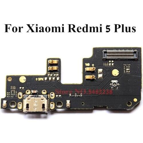 Original USB Charging Dock Port Flex cable For Xiaomi Redmi 5 Plus 5P Charger plug board with Microphone Replacement parts