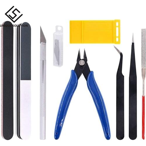 Modeler Basic Tools Craft Set Hobby Building Tools Kit for Gundam Car Model Building Model Finishing Tool Kit 3D Printer tool