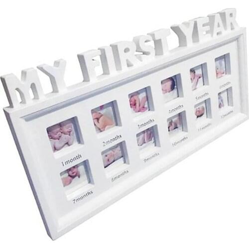 Plastic DIY Photo Frame Baby 12 Months Growth Record Picture Frame One Full Year of Life Children Creative Photo Holder