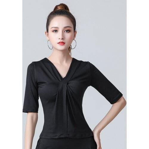 Latin Dance Practice Clothes Female New Modern Dance Competition Performance Dance Clothes Women Adult Tops Summer