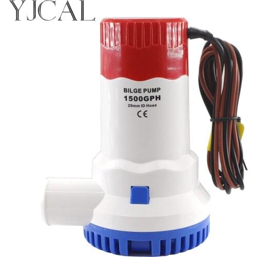 Submersible Electric Water Pump 1500GPH DC 12V 24V Bilge Pump For Seaplane Civil Ship Houseboat Boats