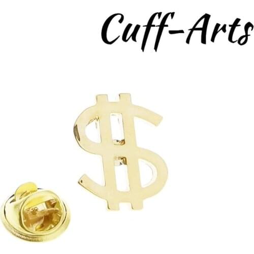 Gold Plated $ Dollar Sign Lapel Pin Badge By Cuffarts P10448
