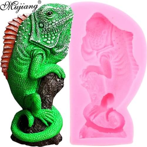 Gecko Salamander Silicone Molds Lizard Resin Clay Soap Candle Mold Fondant Cake Decorating Tools Candy Chocolate Gumpaste Mould