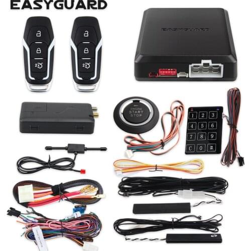 EASYGUARD app control IOS Android 4G 3G 2G keyless entry system engine start stop remote engine start GPS GSM security system