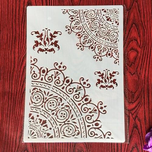 A4 29 * 21cm Mandala DIY Stencils Wall Painting Scrapbook Coloring Embossing Album Decorative Paper Card Template,wall