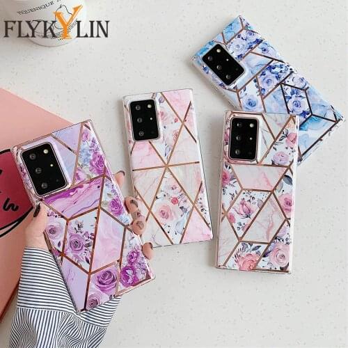 Etui A12 A42 Cases Vintage Flowers Marble Phone Case For Samsung S21 S20 FE A21S A51 A71 A50 A70 A41 A40 M21 Note 20 S 21 Ultra