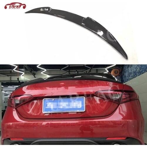 Carbon Fiber Rear Spoiler for Alfa Romeo Giulia Spoiler 2015-2019 Boot Lid Wings Exterior Decoration Car Styling