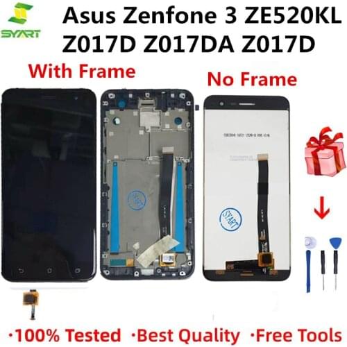 5.2 "For ASUS Zenfone 3 ZE520KL Z017DA Z017DB Z017D LCD Display Touch Screen Digitizer Assembly Frame ZE 520KL Screen