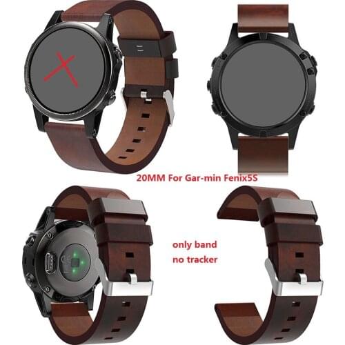 1pc.20mm leather Fenix5S Plus Belt Luxury Leather Watch Band Strap For Gar-min Fenix5S Watchband