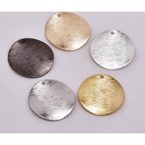 10pcs ZHU RU 20mm Charms Vintage Wafer round Tag Single hole fit for bracelet DIY jewelry materials making manualidades