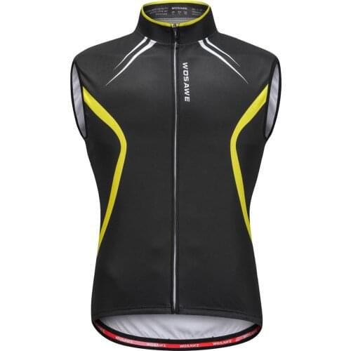 WOSAWE Refective Cycling Vest Mountain Bike Clothing Breathable Quick Dry Sleeveless Gilet Summer Racing Bicycle Clothes Wear