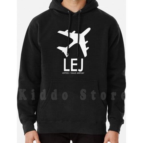 Leipzig / Halle Lej Airport Code Baggage Tag Germany Europe Hoodies Long Sleeve Airport Baggage Tag Luggage