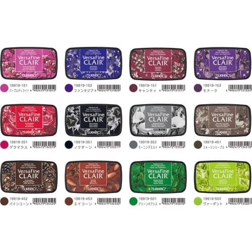 12pcs Japan Tsukineko VersaFine CLAIR Inkpad Quick-drying Detail Printing Pad/color Ink Pad Making Greeting Cards/smearing Seals