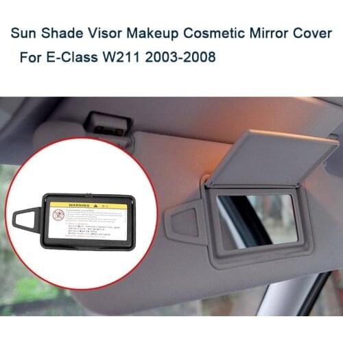 Black Car Sun Visor Shade Makeup Cosmetic Mirror Cover for Mercedes Benz E Class W211 2003-2008