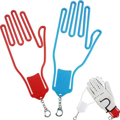Golf Glove Holder with Key Chain Plastic Glove Rack Dryer Hanger Stretcher 4 Colors Drop Ship 1 Pcs