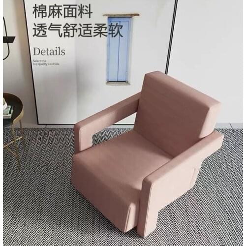 ChinaFurniture manufacturing factory, Nordic light luxury fabrics Single sofa with stainless steel legs