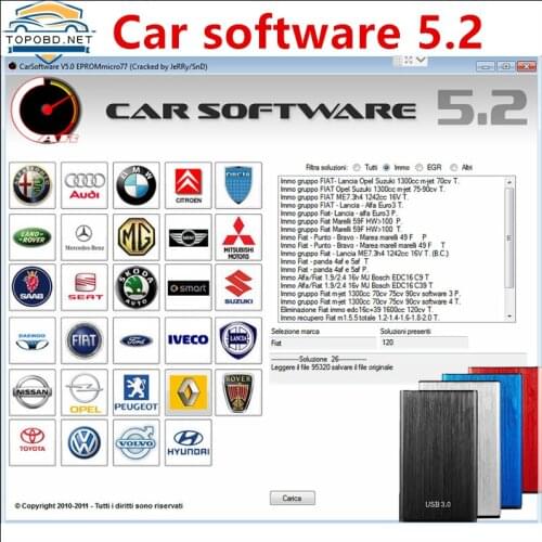 Hot Car Software V5.2 EPROMmicro77 Activation CarSoftware 5.2 Immo Off, EGR Off and Hot Start Fix Tool car software