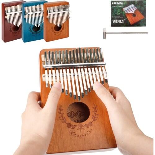 17 Keys Kalimba Thumb Piano High-Quality Wood Mahogany Body Thumb Piano Musical Instrument Kalimba Accessories