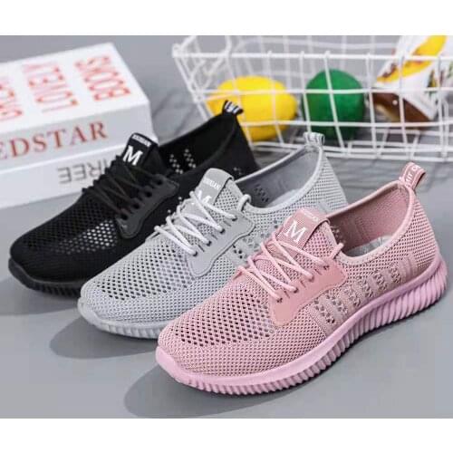 Women Shoes 2021 Mesh Platform Shoes Women Breathable Lace Up Sneakers Women Hollow Out Casual Shoes Zapatillas De Deporte