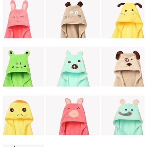 Cute Baby Towel Hooded Bathrobe Soft Infant Newborn Towel Animal Baby Blanket Cartoon Baby Bath Towel