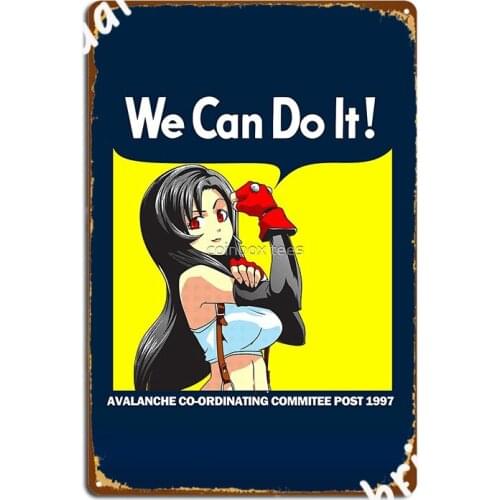 We Can Do It Cloud Metal Sign Club Party Mural Wall Decor Classic Tin Sign Poster