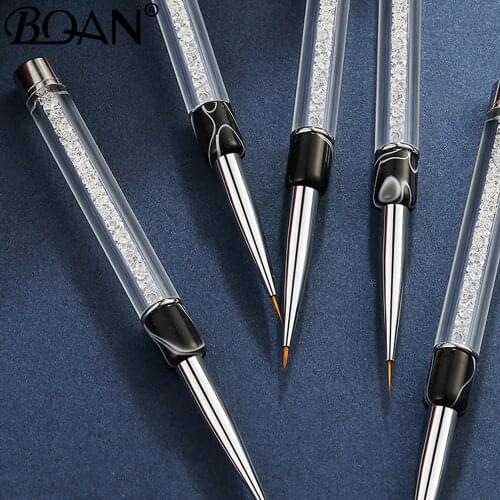 BQAN Nail Art Brush Set 1Pcs Gel Nail Crystal Acrylic Brush Nail Design Tool For Manicure Painting Draw Pen Ombre Brush Nail