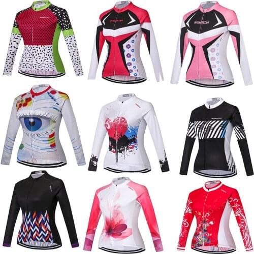 New Weimostar Women Long Sleeve Cycling Jersey cycling clothing mtb Road Bike Jersey Bicycle Clothes Ropa Ciclismo