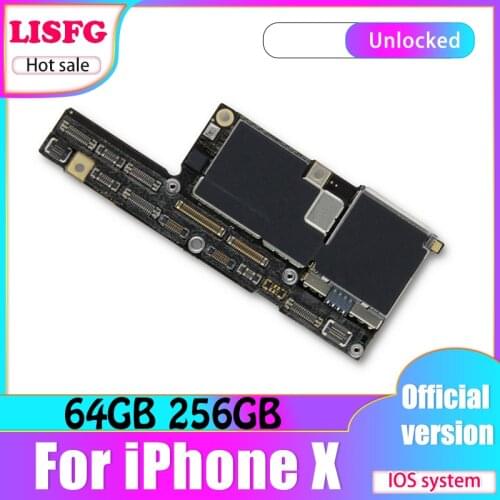For iphone X motherboard with/without Face ID,Unlocked mainboard for iphone x Logic board with IOS System,Free Shipping