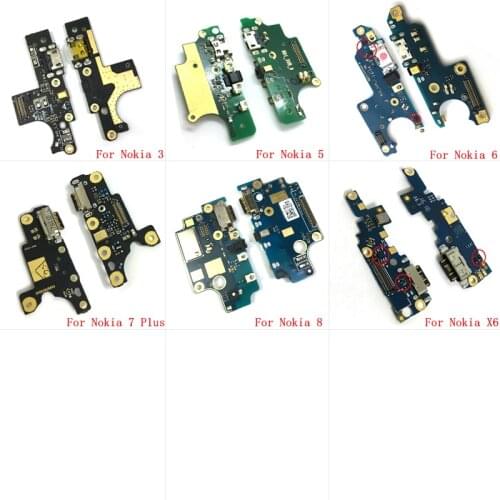 Original USB Charging Port Dock Connector Flex Cable For Nokia 3 5 6 7 8 X5 / 5.1 Plus X6 / 6.1 Plus