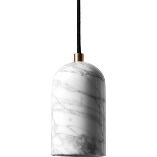 Nordic Cylinder Marble Pendant Lights Modern Designer Dining Room Bedroom Bedside Coffee Shop Bar Pendant Lamps Stone Fixtures