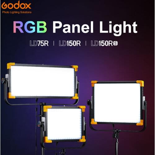 Pre-sale Godox RGB Panel Light LD75R LD150R LD150RS LED News Live Video Light APP and DMX Control